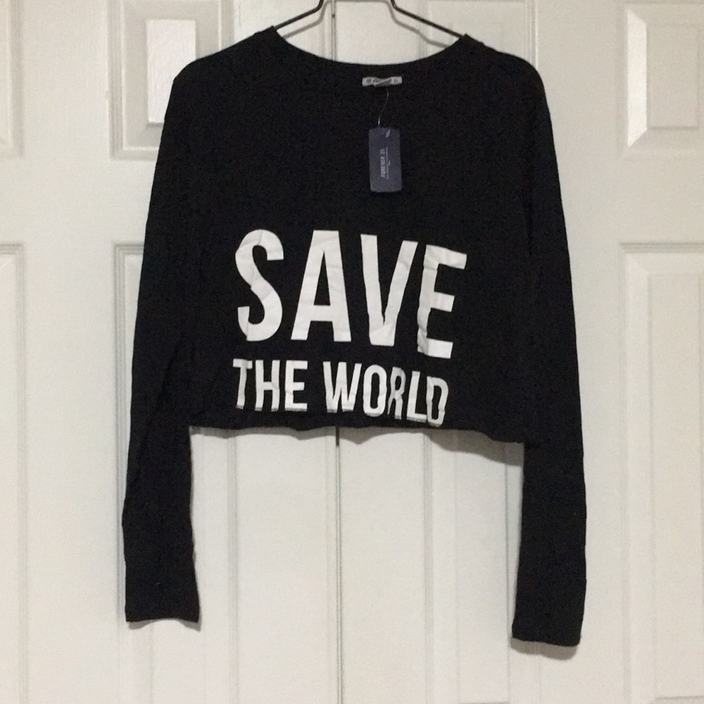 Forever 21 Long sleeve cropped shirt